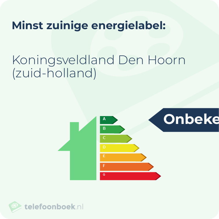 Energielabel Koningsveldland Den Hoorn (Zuid-Holland) | Minst zuinig