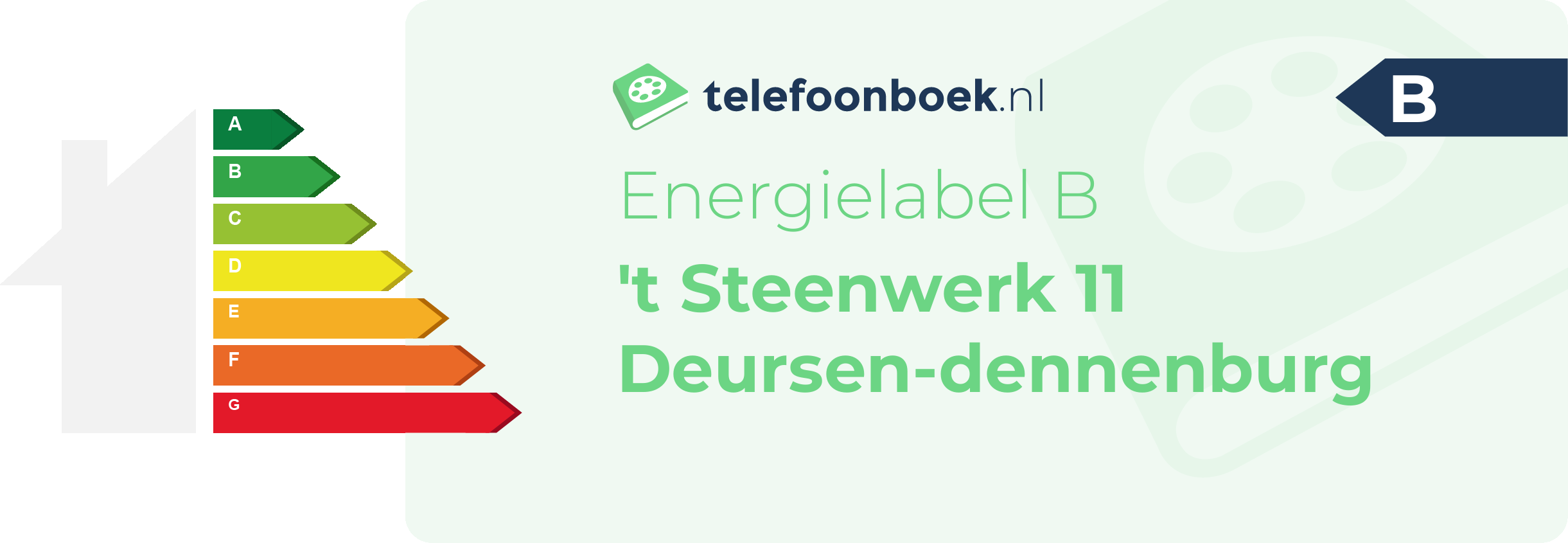 Energielabel 't Steenwerk 11 Deursen-Dennenburg