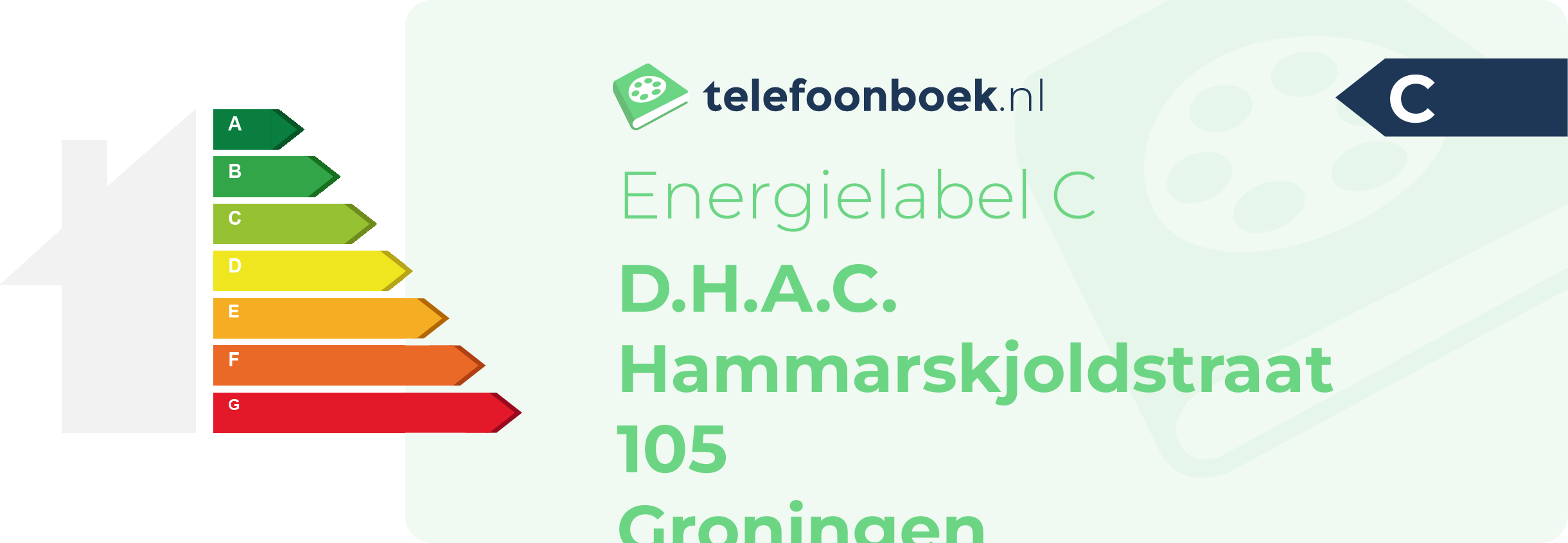 Energielabel D.H.A.C. Hammarskjoldstraat 105 Groningen