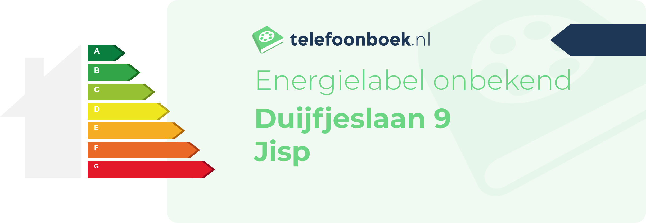 Energielabel Duijfjeslaan 9 Jisp