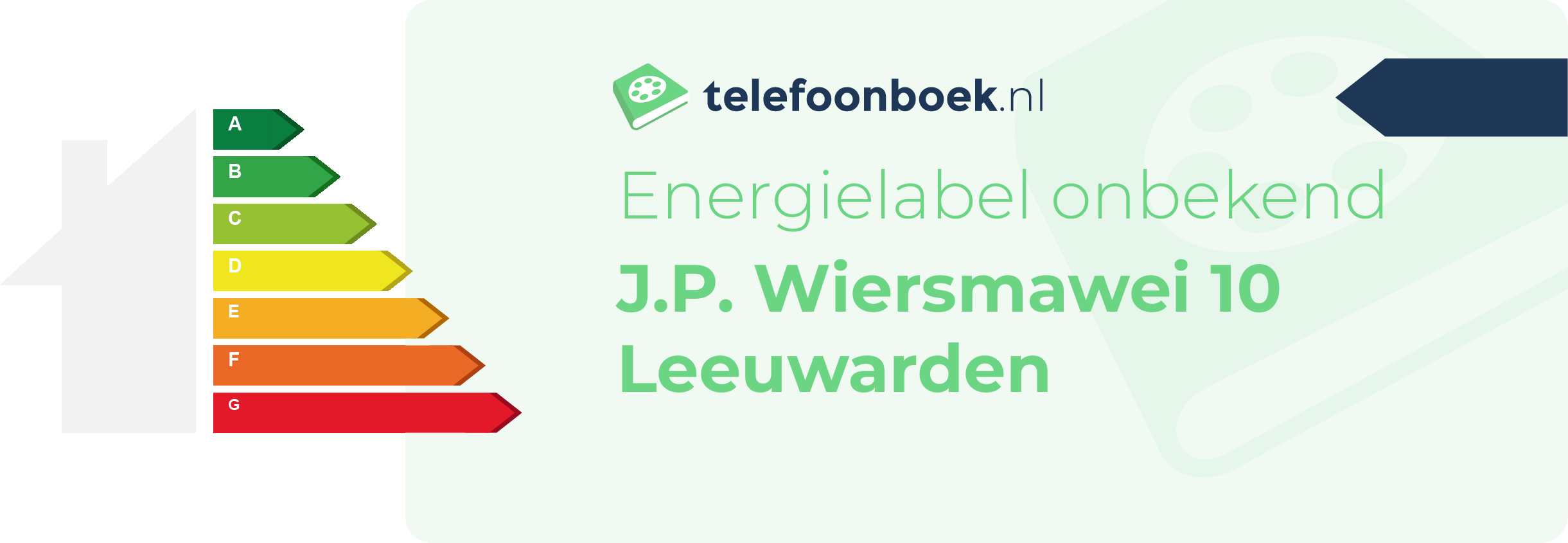 Energielabel J.P. Wiersmawei 10 Leeuwarden