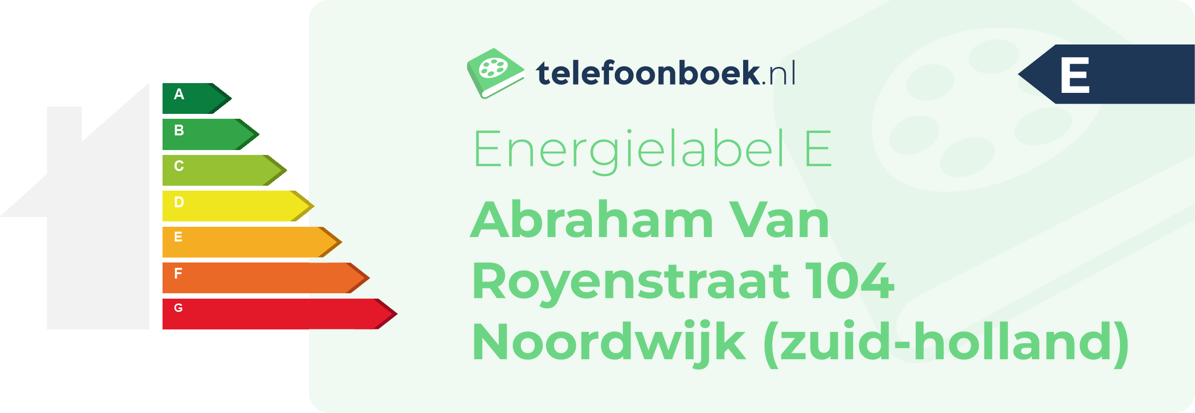 Energielabel Abraham Van Royenstraat 104 Noordwijk (Zuid-Holland)