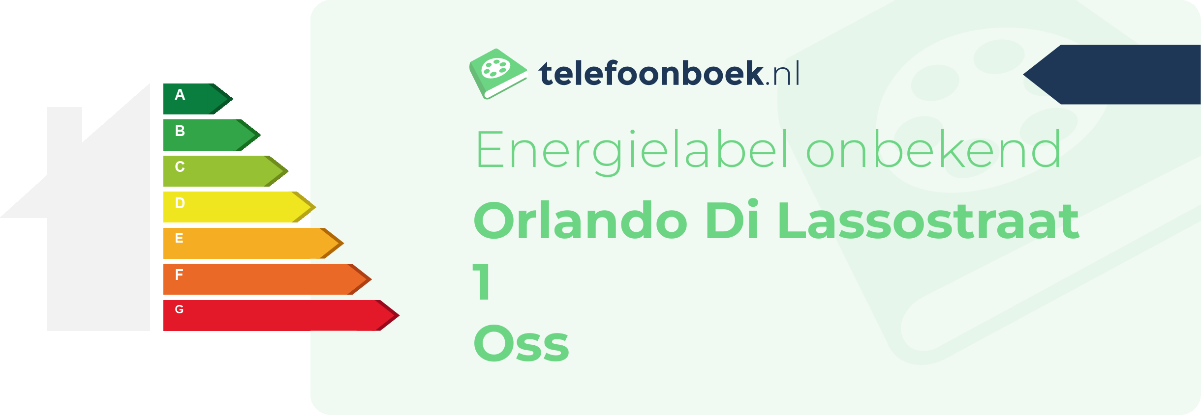 Energielabel Orlando Di Lassostraat 1 Oss