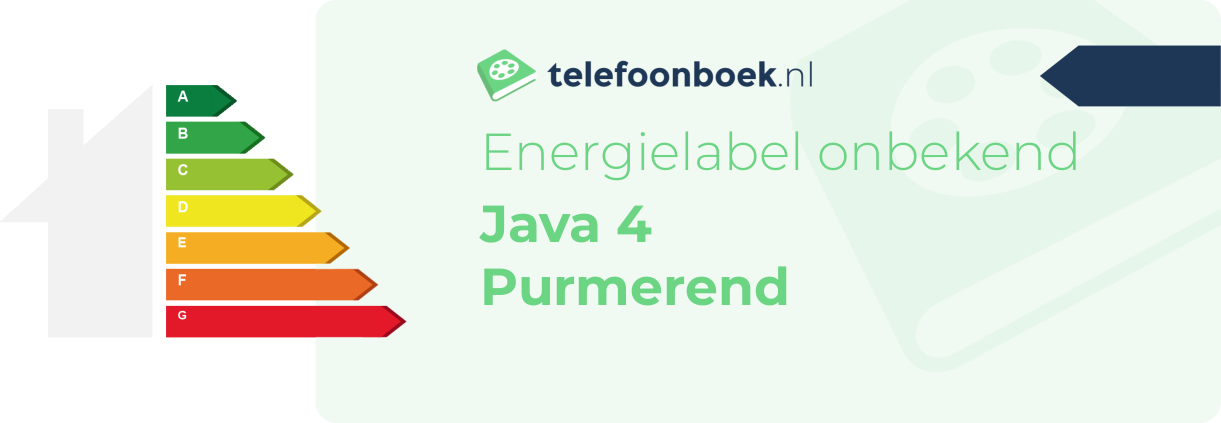 Energielabel Java 4 Purmerend