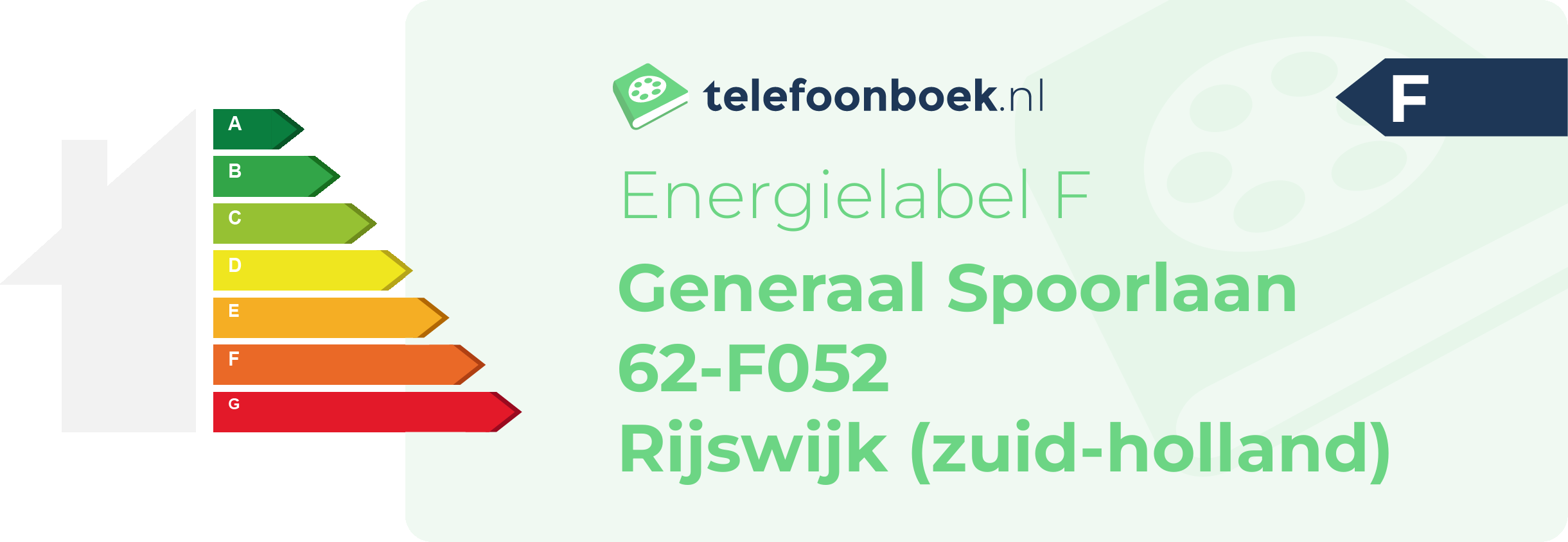 Energielabel Generaal Spoorlaan 62-F052 Rijswijk (Zuid-Holland)