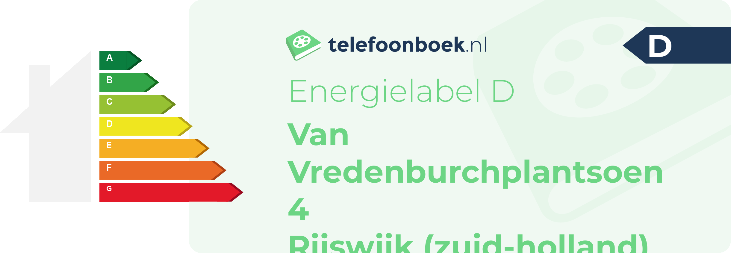 Energielabel Van Vredenburchplantsoen 4 Rijswijk (Zuid-Holland)