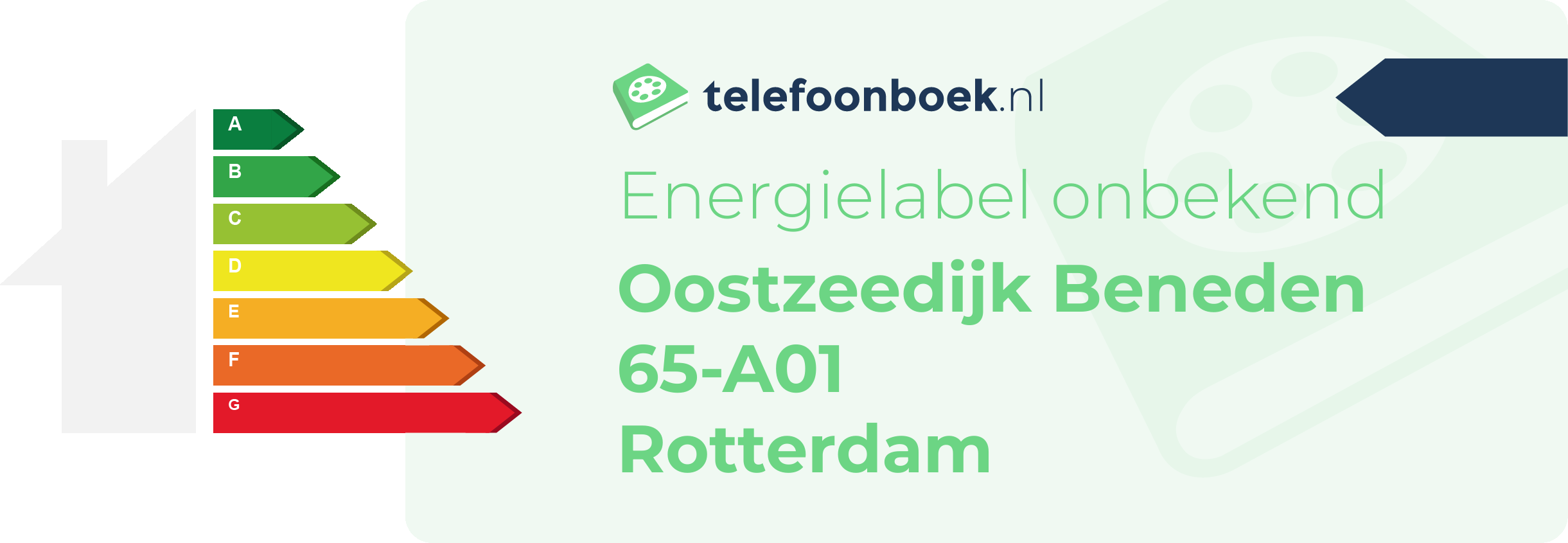 Energielabel Oostzeedijk Beneden 65-A01 Rotterdam