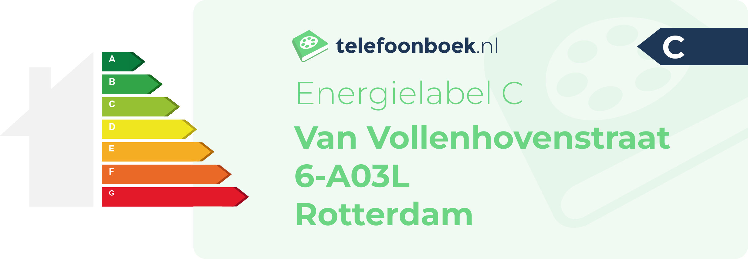 Energielabel Van Vollenhovenstraat 6-A03L Rotterdam