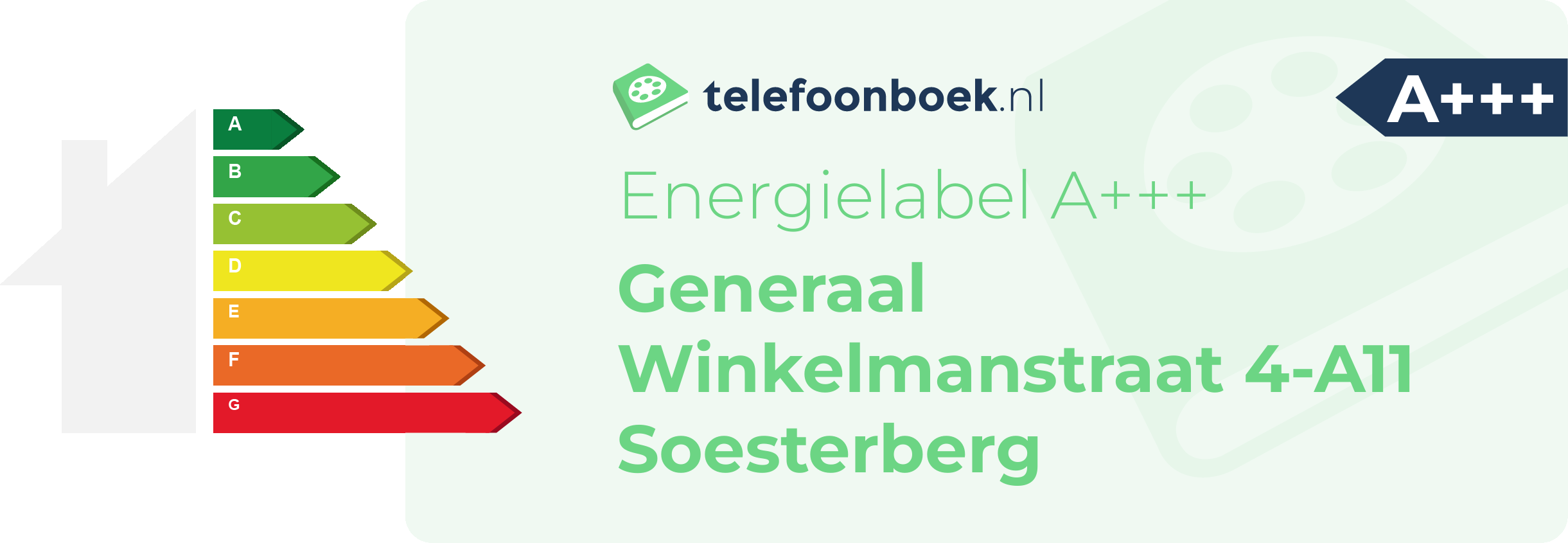 Energielabel Generaal Winkelmanstraat 4-A11 Soesterberg