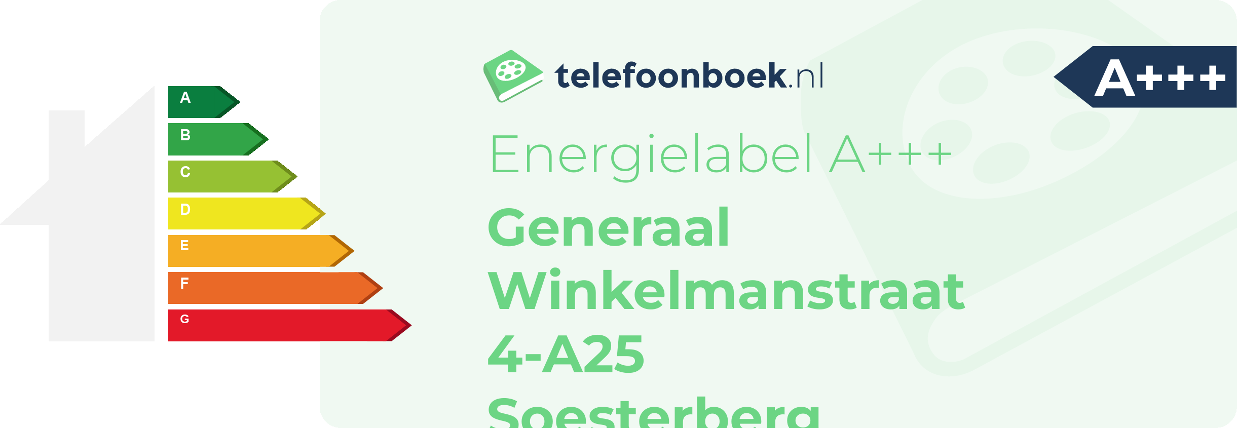 Energielabel Generaal Winkelmanstraat 4-A25 Soesterberg