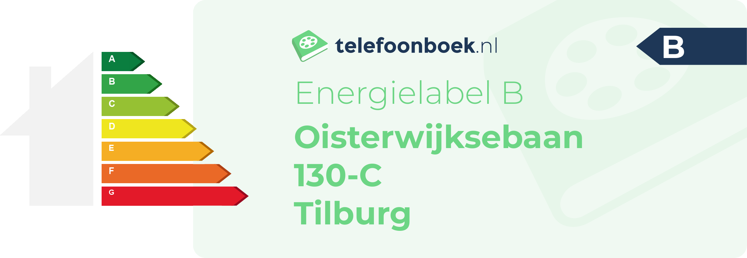 Energielabel Oisterwijksebaan 130-C Tilburg