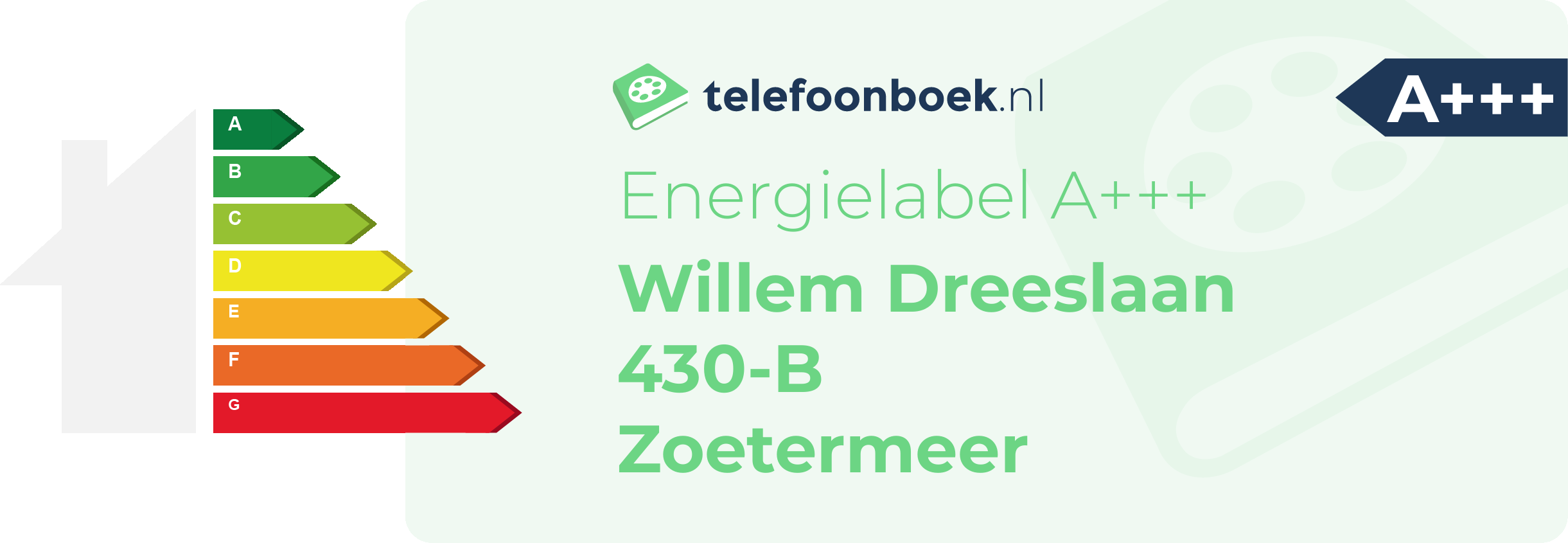 Energielabel Willem Dreeslaan 430-B Zoetermeer
