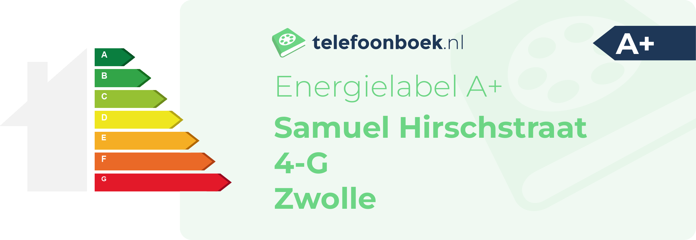 Energielabel Samuel Hirschstraat 4-G Zwolle