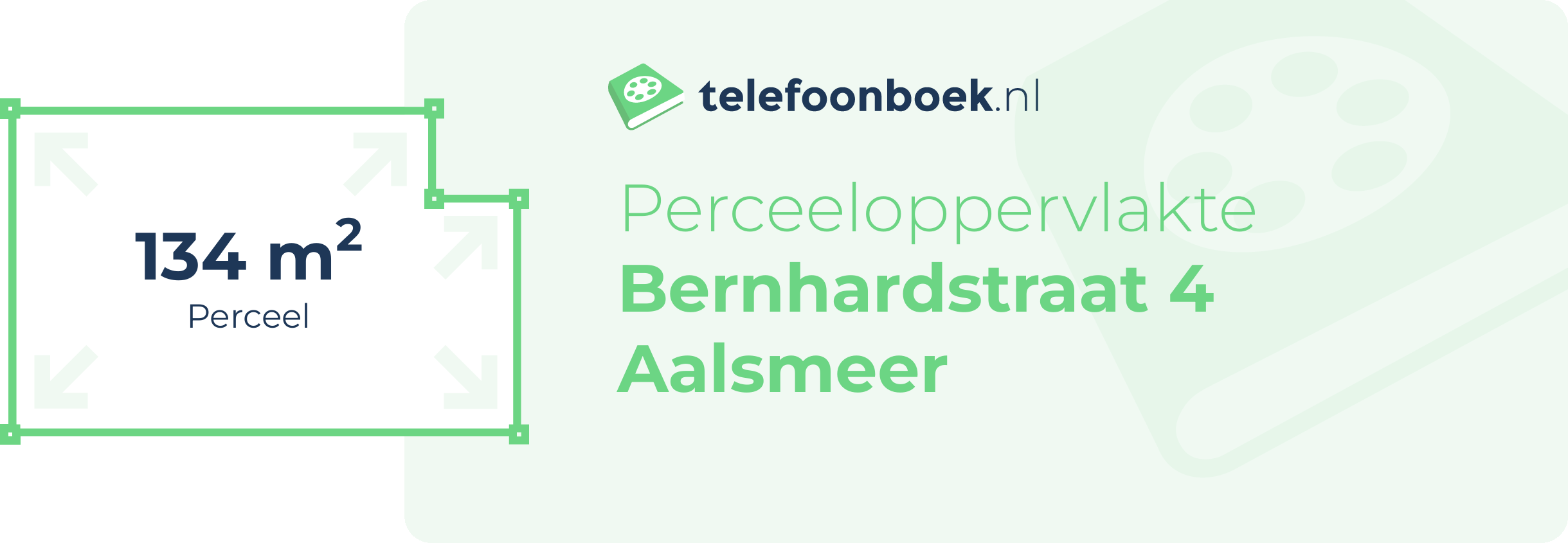 Perceeloppervlakte Bernhardstraat 4 Aalsmeer