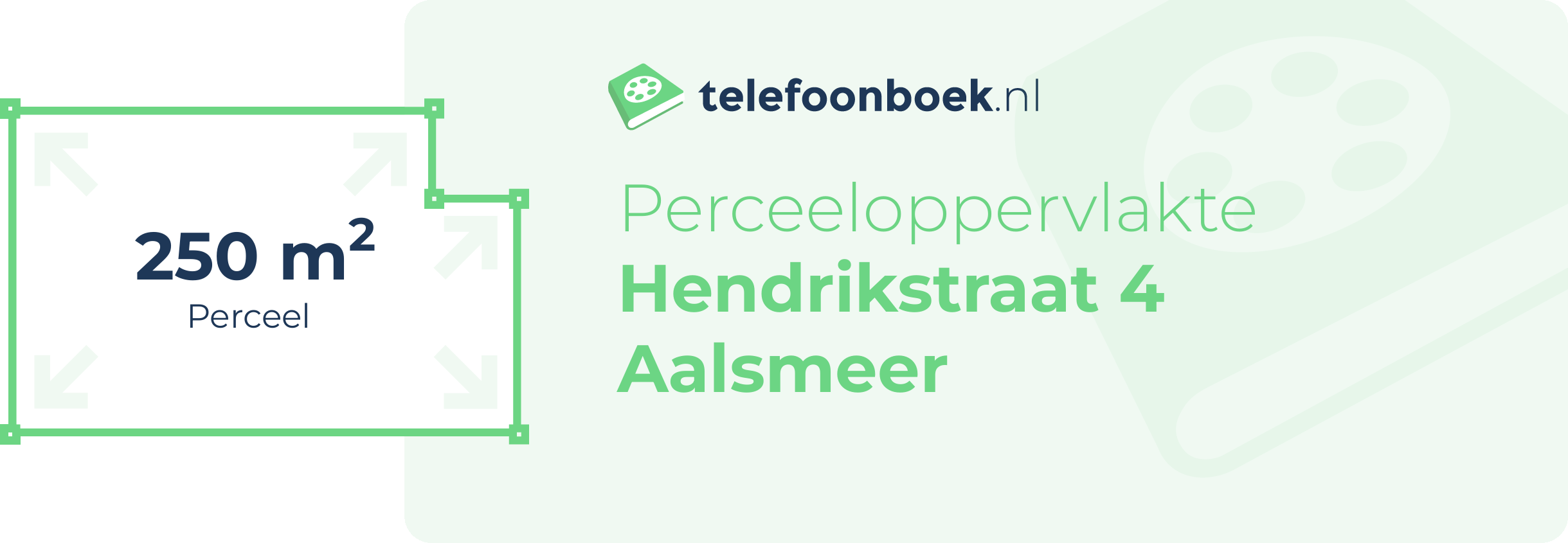 Perceeloppervlakte Hendrikstraat 4 Aalsmeer