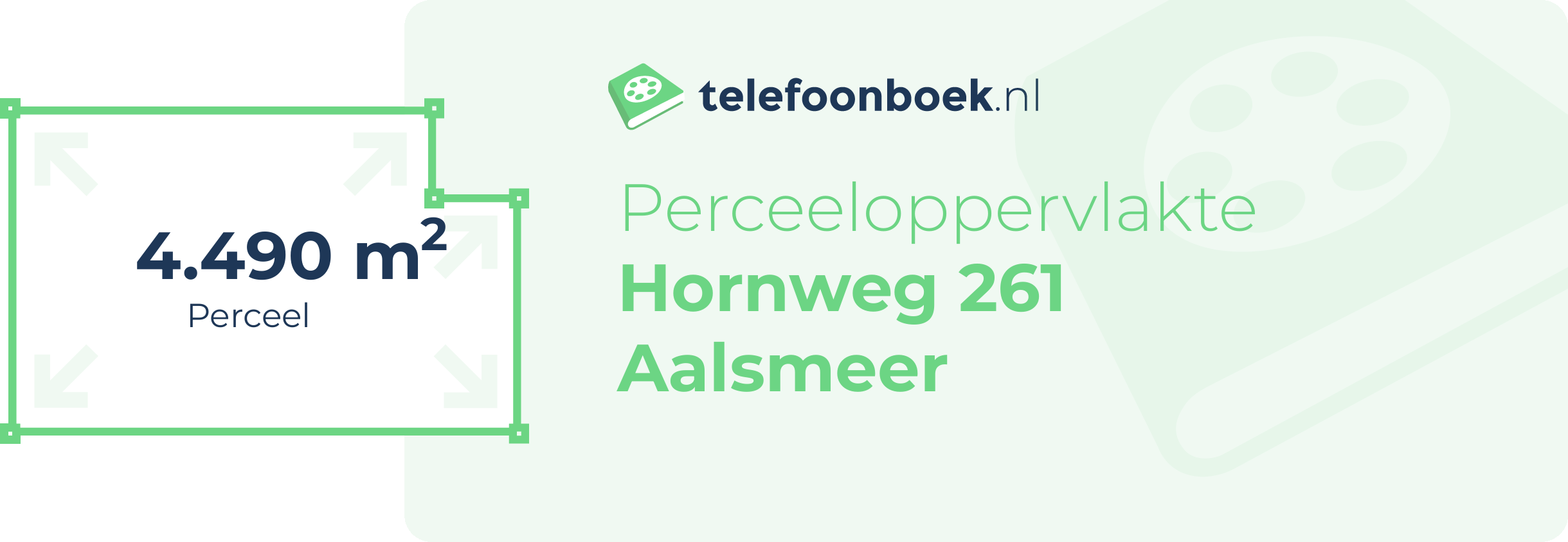Perceeloppervlakte Hornweg 261 Aalsmeer