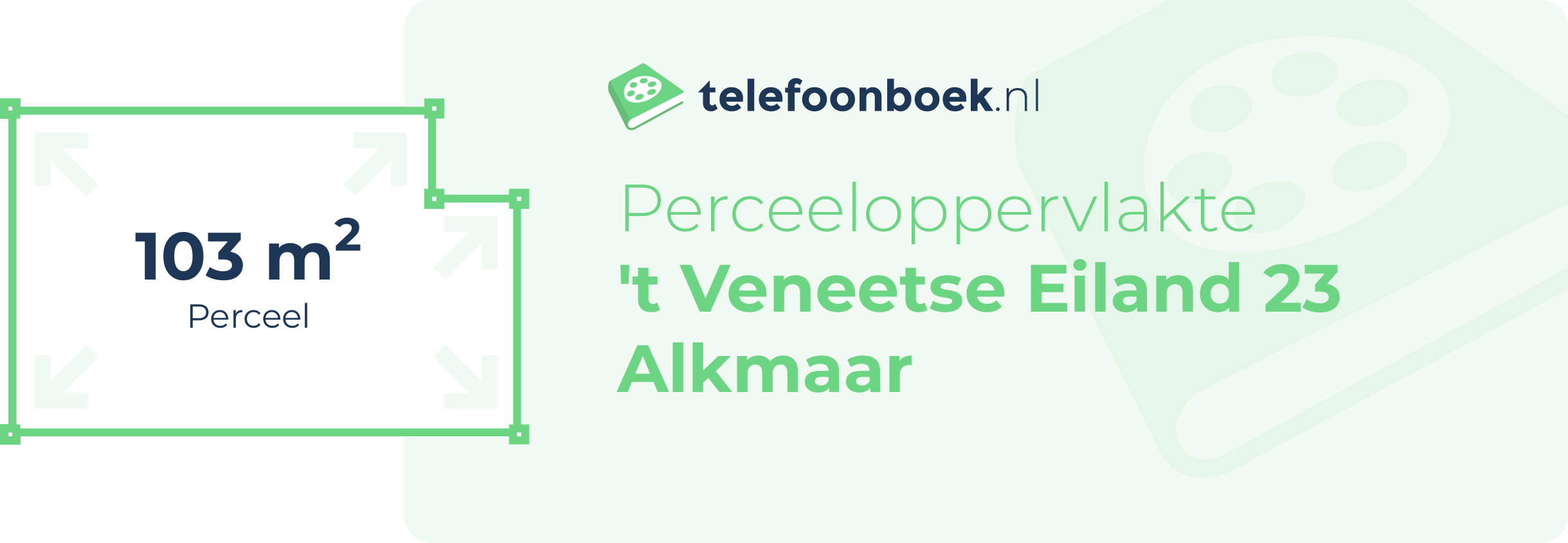 Perceeloppervlakte 't Veneetse Eiland 23 Alkmaar