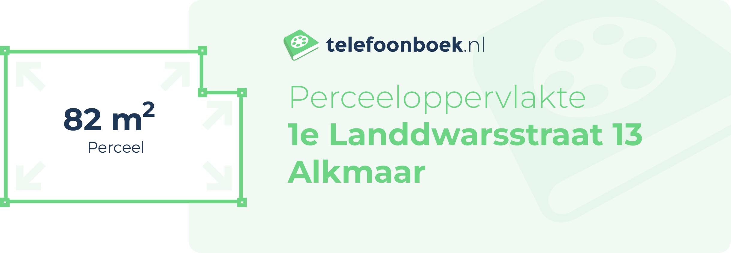 Perceeloppervlakte 1e Landdwarsstraat 13 Alkmaar