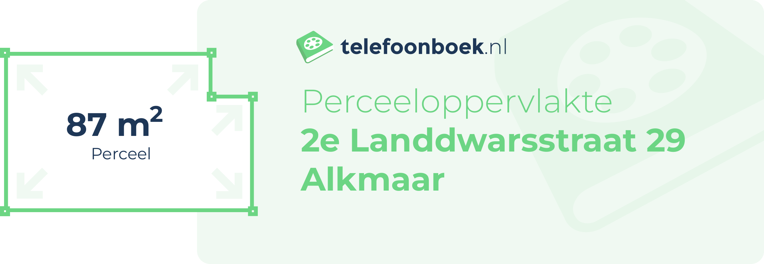 Perceeloppervlakte 2e Landdwarsstraat 29 Alkmaar