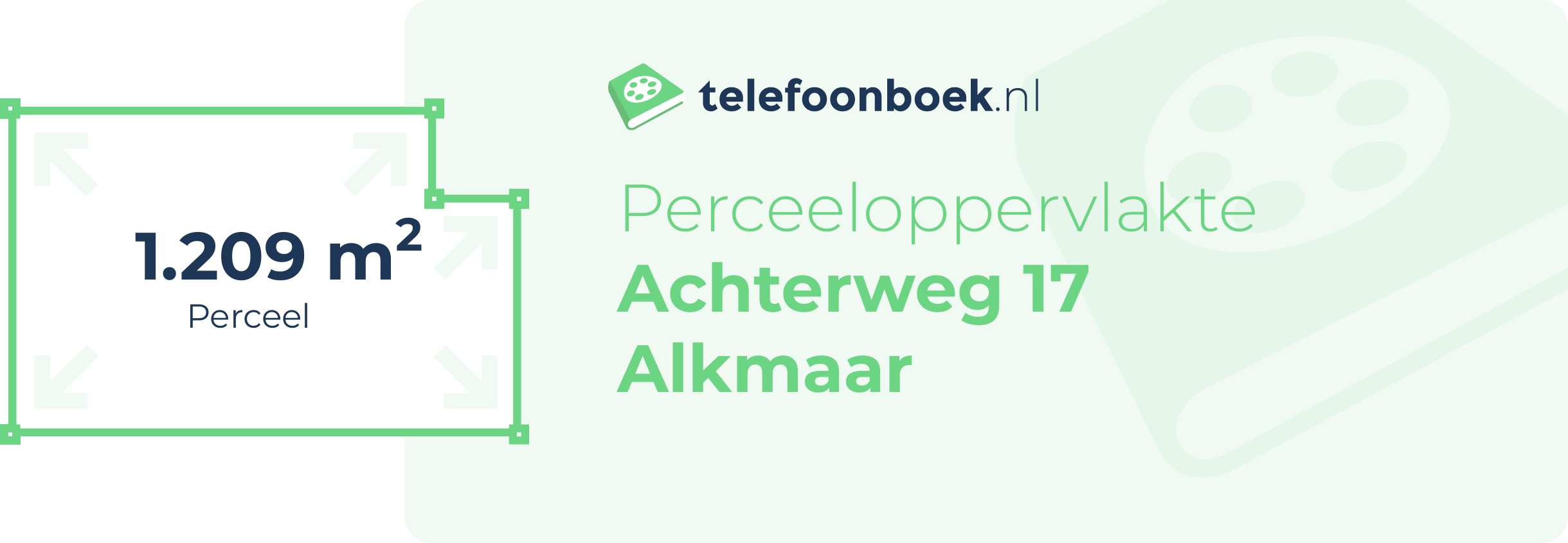 Perceeloppervlakte Achterweg 17 Alkmaar