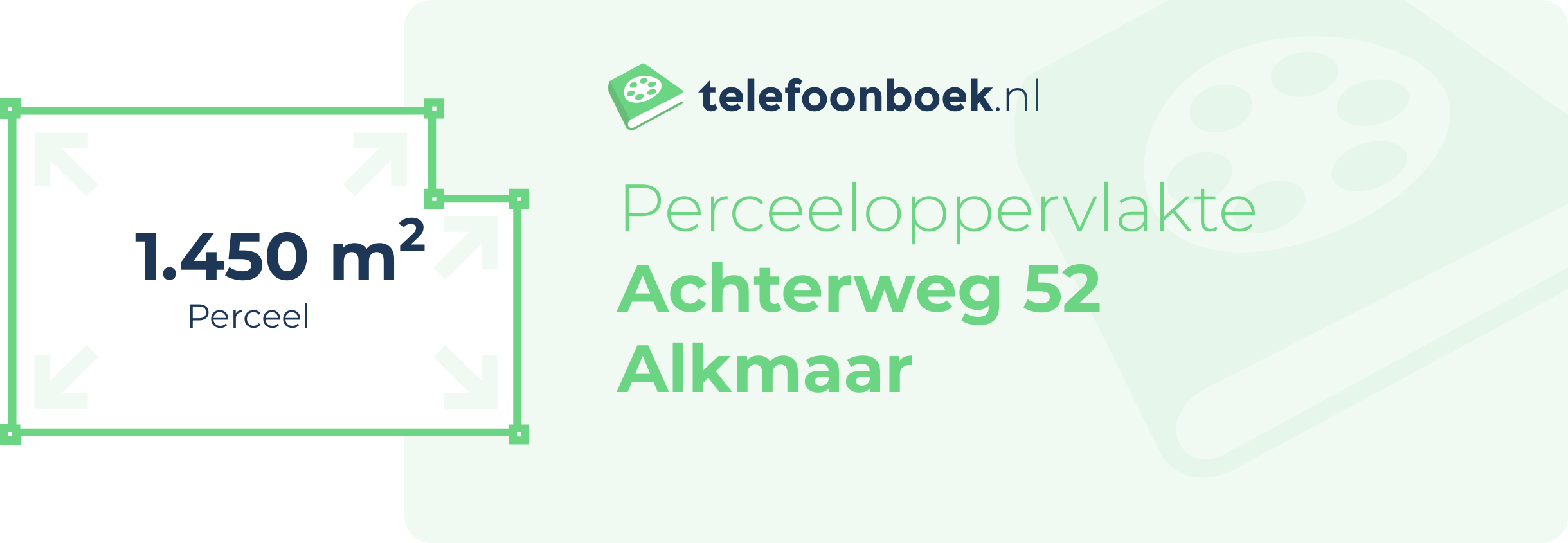 Perceeloppervlakte Achterweg 52 Alkmaar