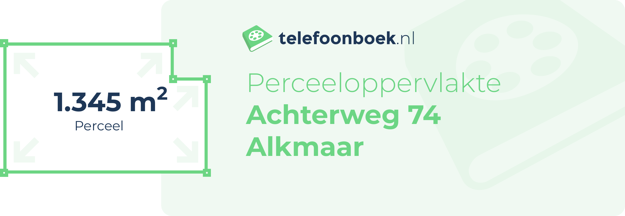 Perceeloppervlakte Achterweg 74 Alkmaar