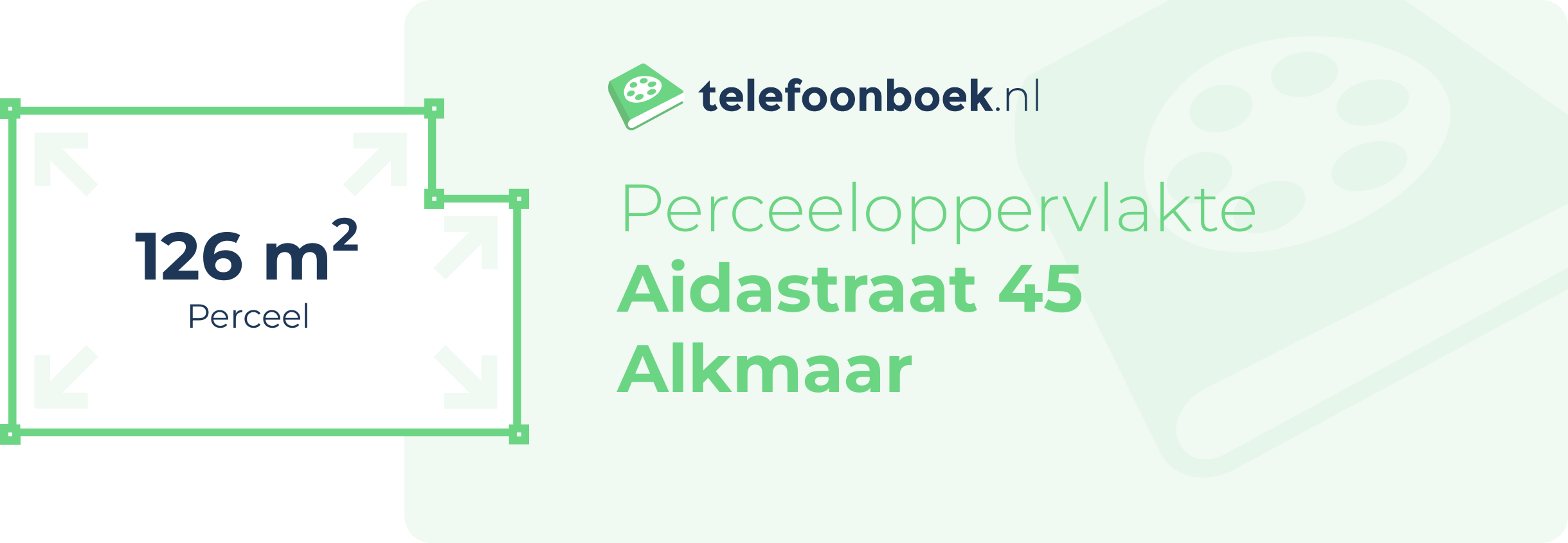 Perceeloppervlakte Aidastraat 45 Alkmaar