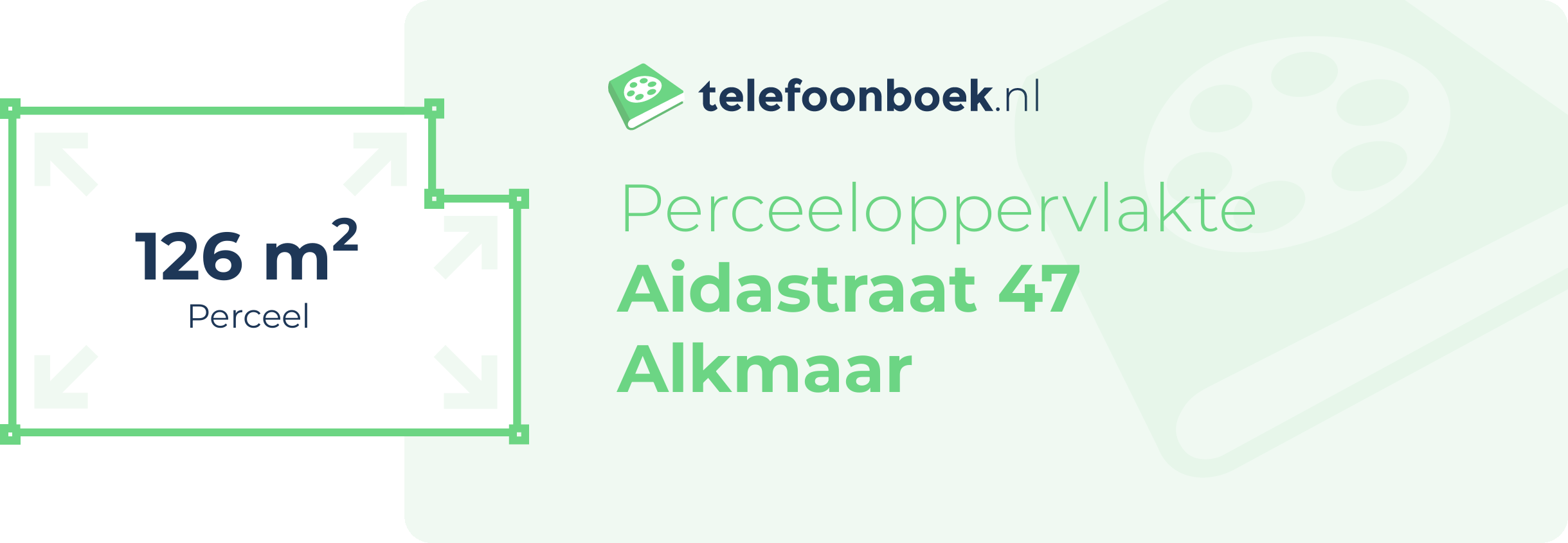 Perceeloppervlakte Aidastraat 47 Alkmaar