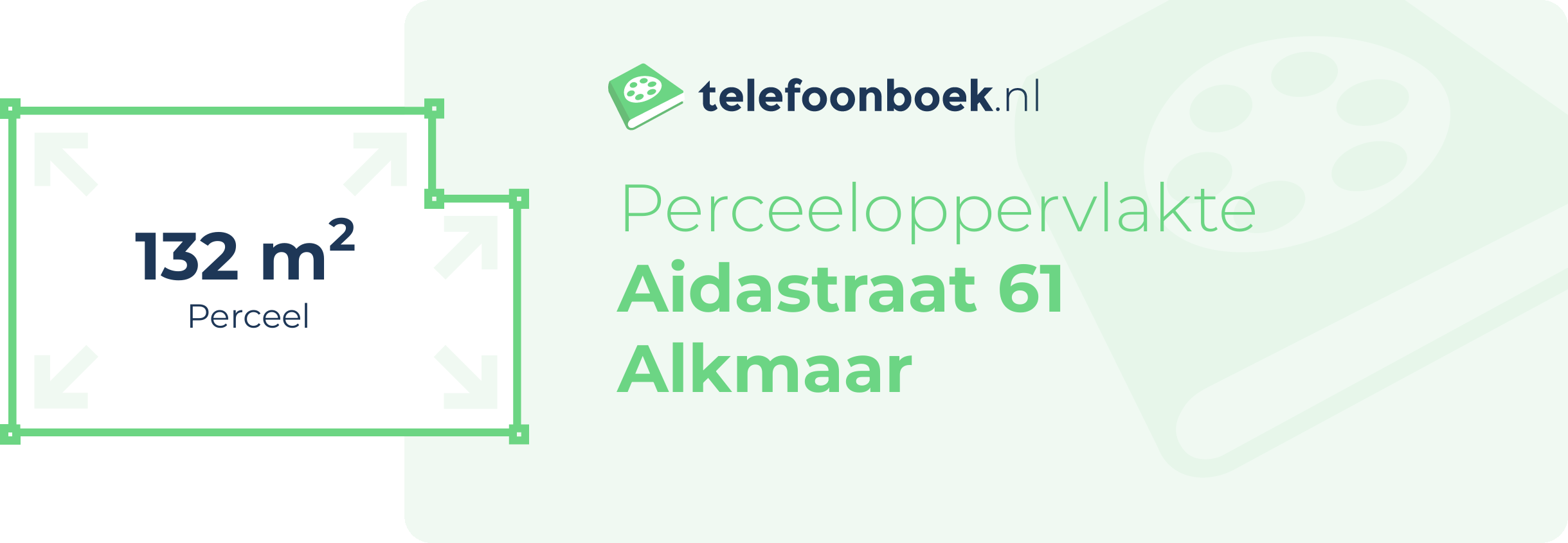 Perceeloppervlakte Aidastraat 61 Alkmaar