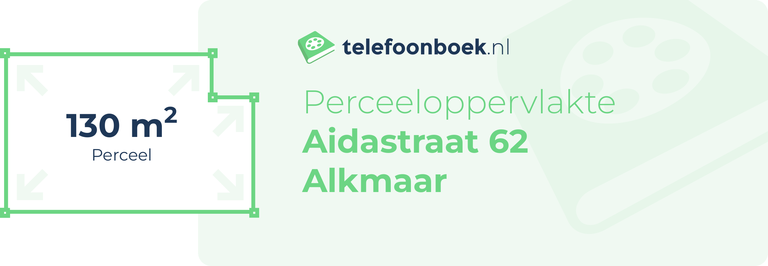 Perceeloppervlakte Aidastraat 62 Alkmaar