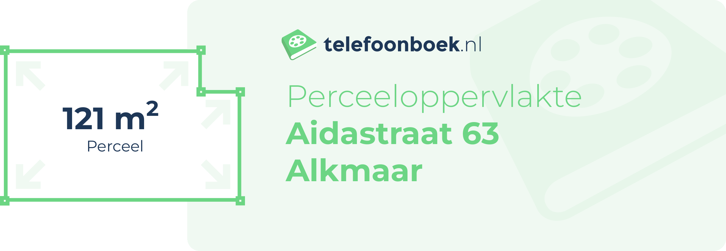 Perceeloppervlakte Aidastraat 63 Alkmaar