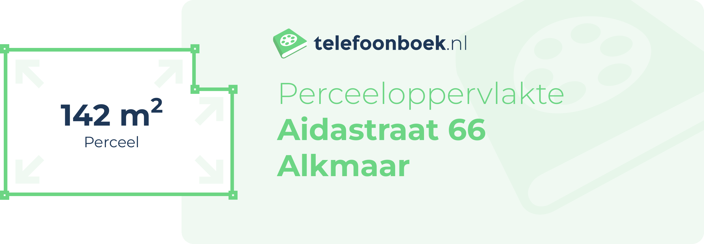 Perceeloppervlakte Aidastraat 66 Alkmaar