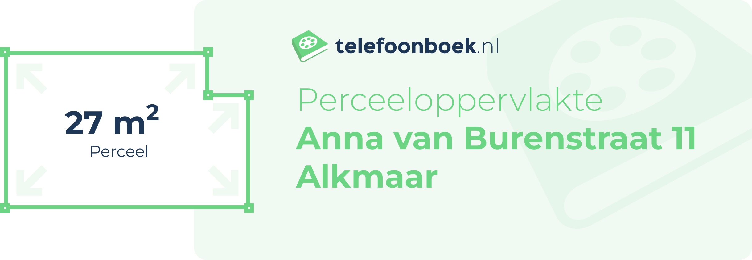 Perceeloppervlakte Anna Van Burenstraat 11 Alkmaar