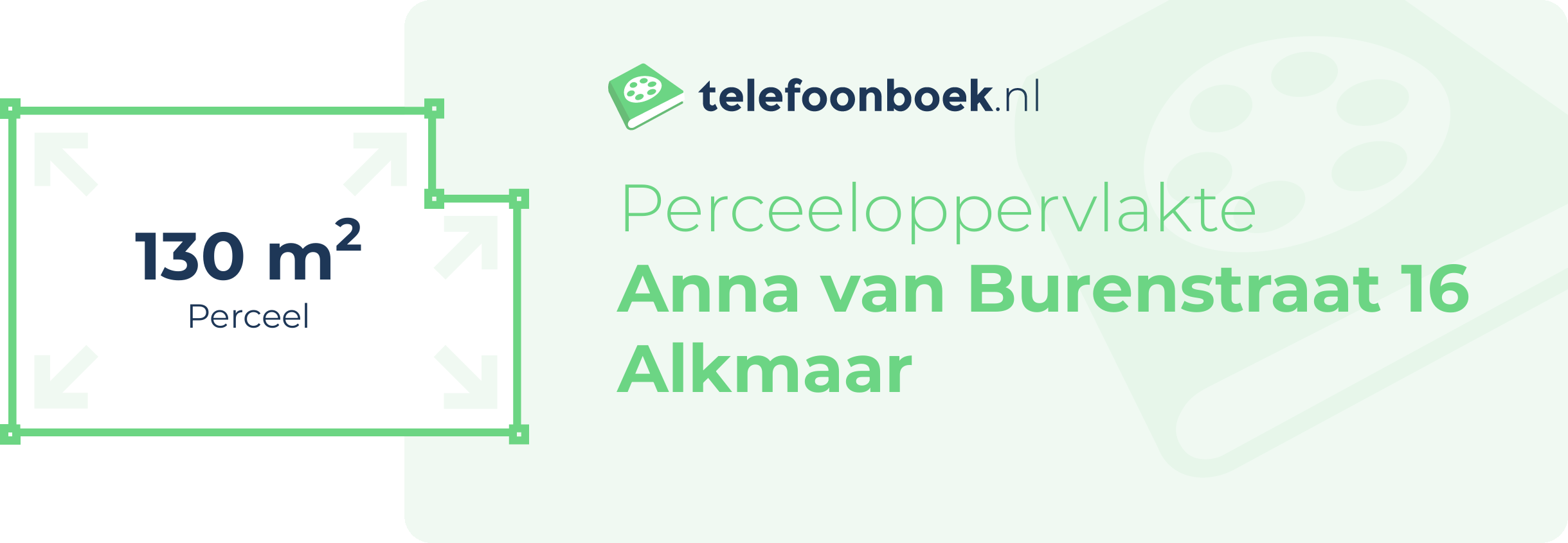 Perceeloppervlakte Anna Van Burenstraat 16 Alkmaar