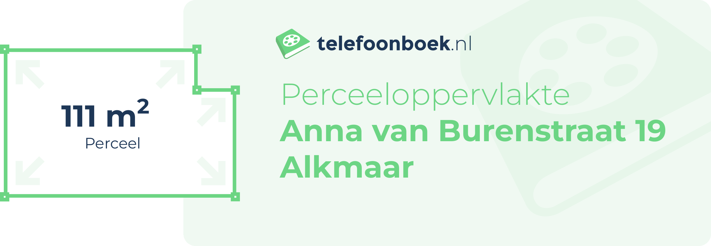 Perceeloppervlakte Anna Van Burenstraat 19 Alkmaar