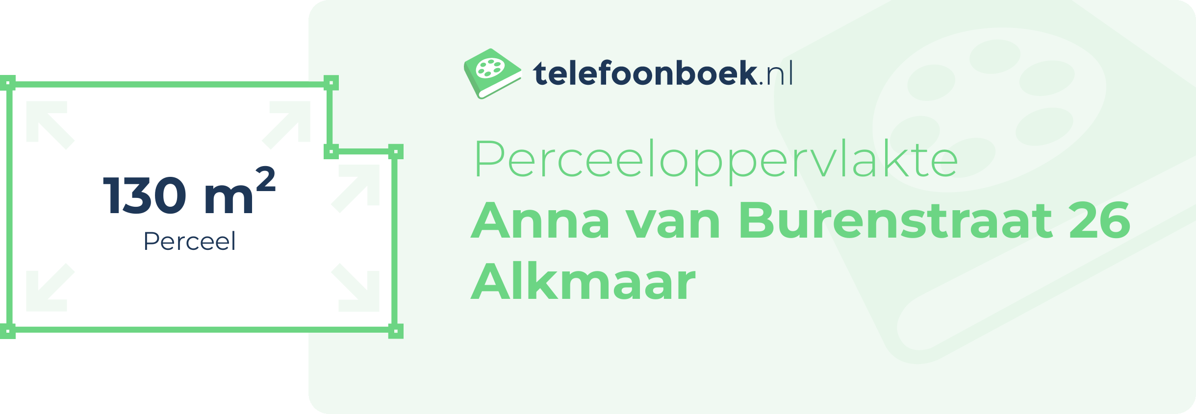 Perceeloppervlakte Anna Van Burenstraat 26 Alkmaar