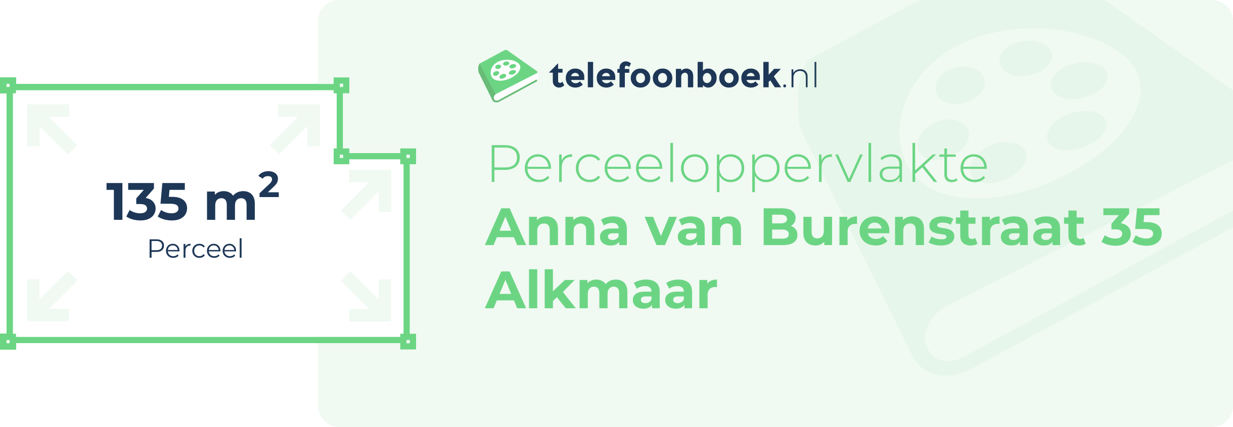 Perceeloppervlakte Anna Van Burenstraat 35 Alkmaar