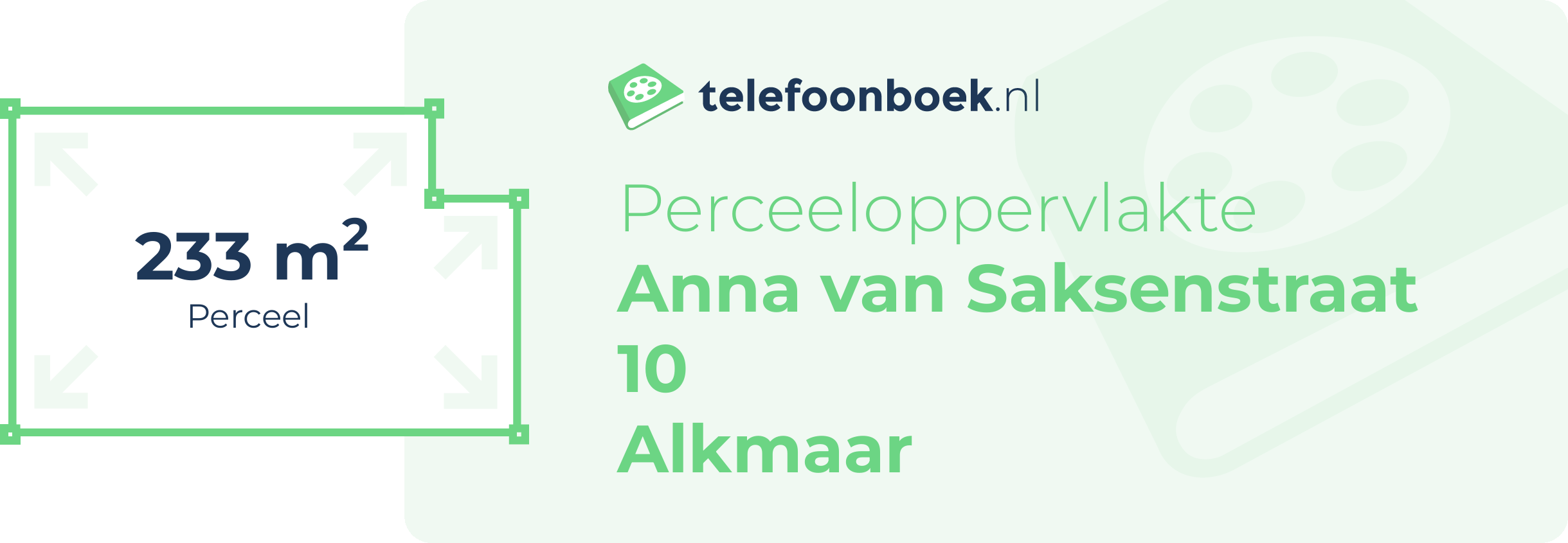 Perceeloppervlakte Anna Van Saksenstraat 10 Alkmaar