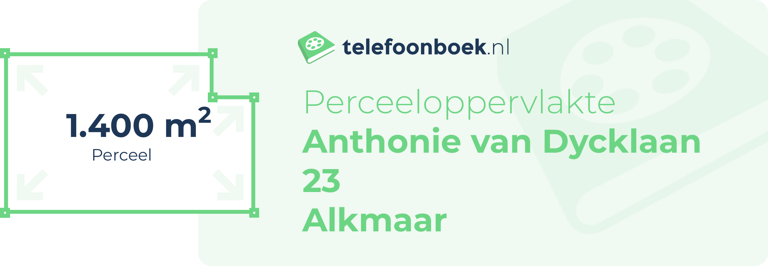 Perceeloppervlakte Anthonie Van Dycklaan 23 Alkmaar