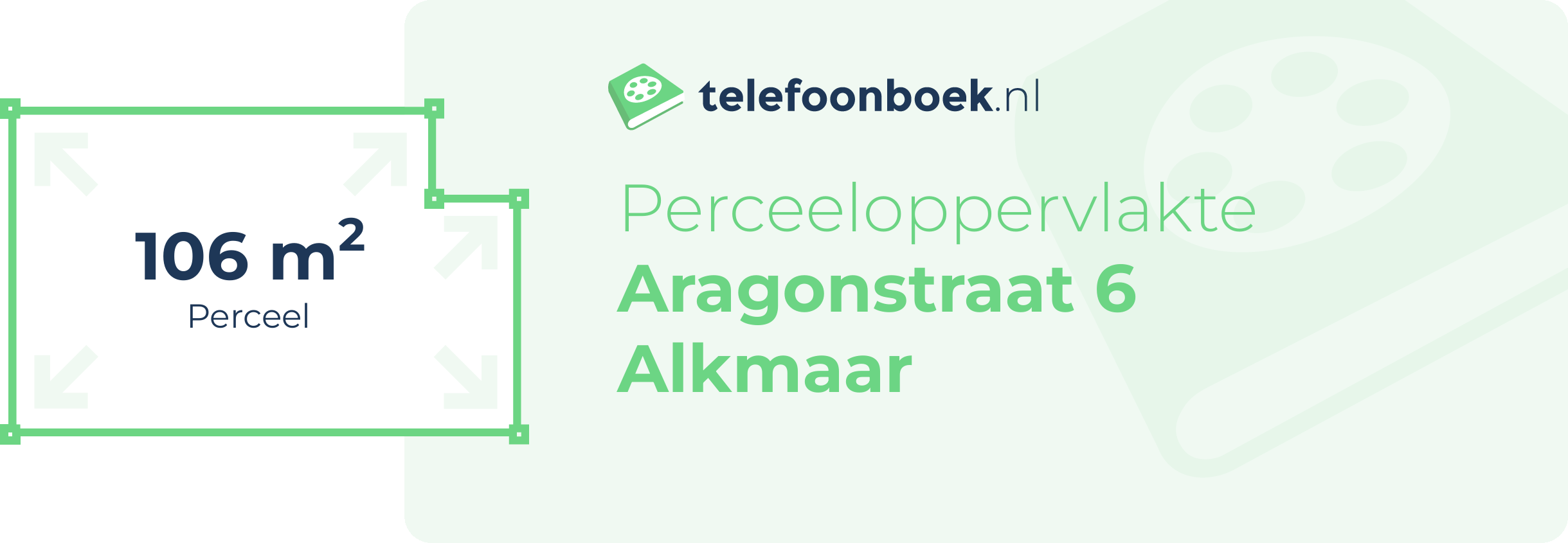 Perceeloppervlakte Aragonstraat 6 Alkmaar