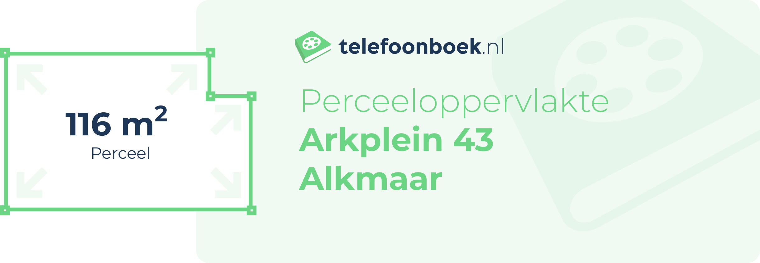 Perceeloppervlakte Arkplein 43 Alkmaar