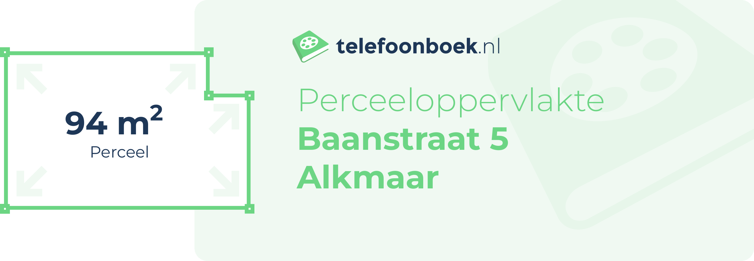 Perceeloppervlakte Baanstraat 5 Alkmaar