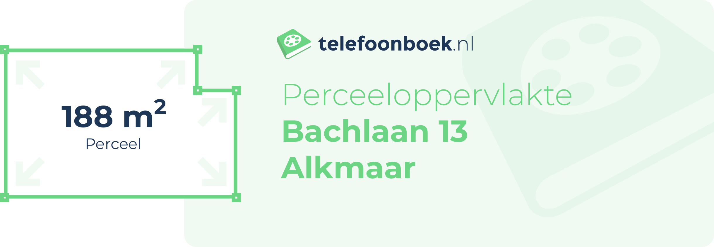 Perceeloppervlakte Bachlaan 13 Alkmaar