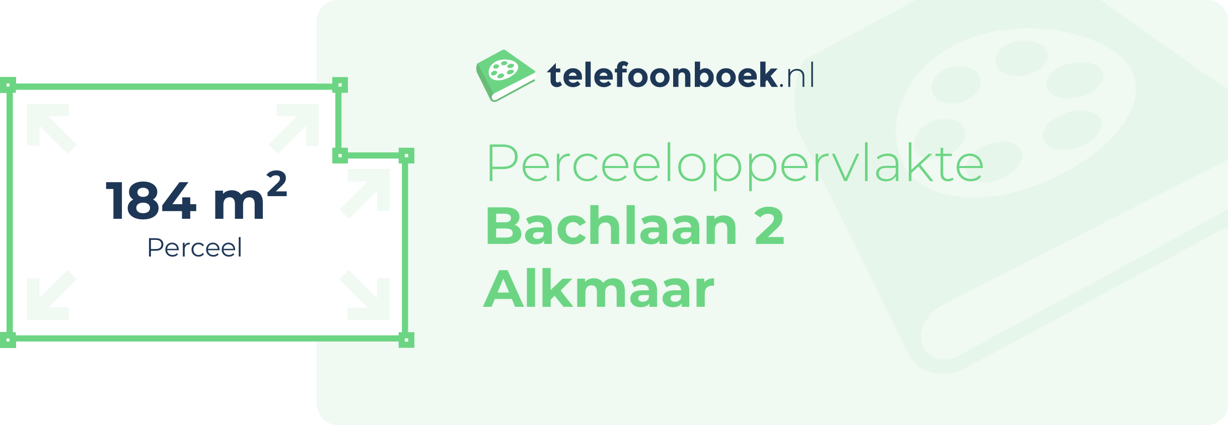 Perceeloppervlakte Bachlaan 2 Alkmaar