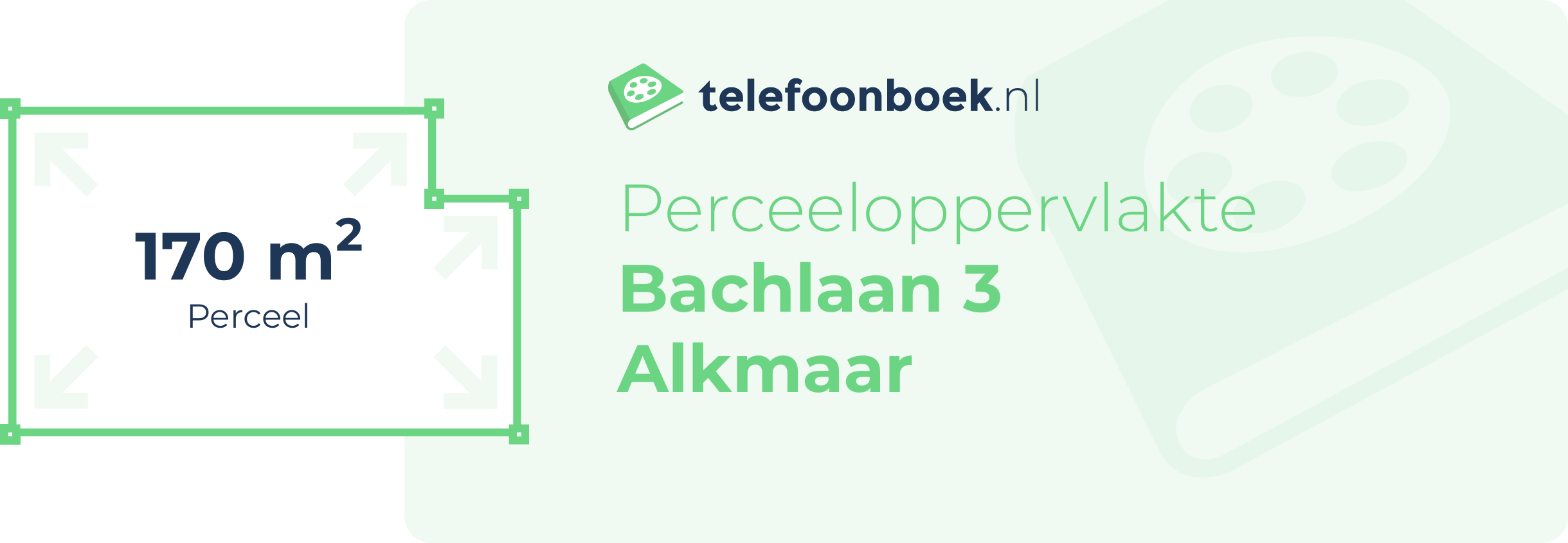 Perceeloppervlakte Bachlaan 3 Alkmaar