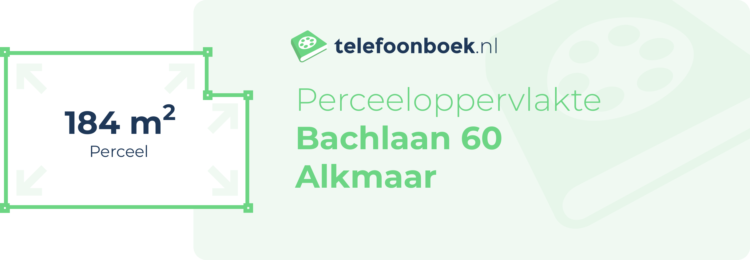 Perceeloppervlakte Bachlaan 60 Alkmaar