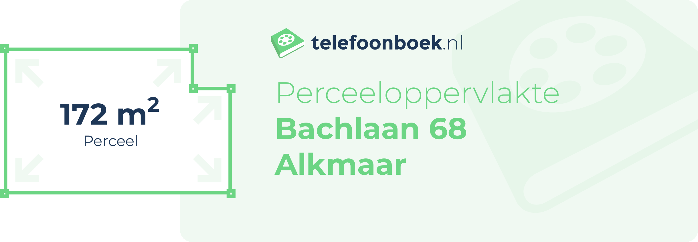 Perceeloppervlakte Bachlaan 68 Alkmaar