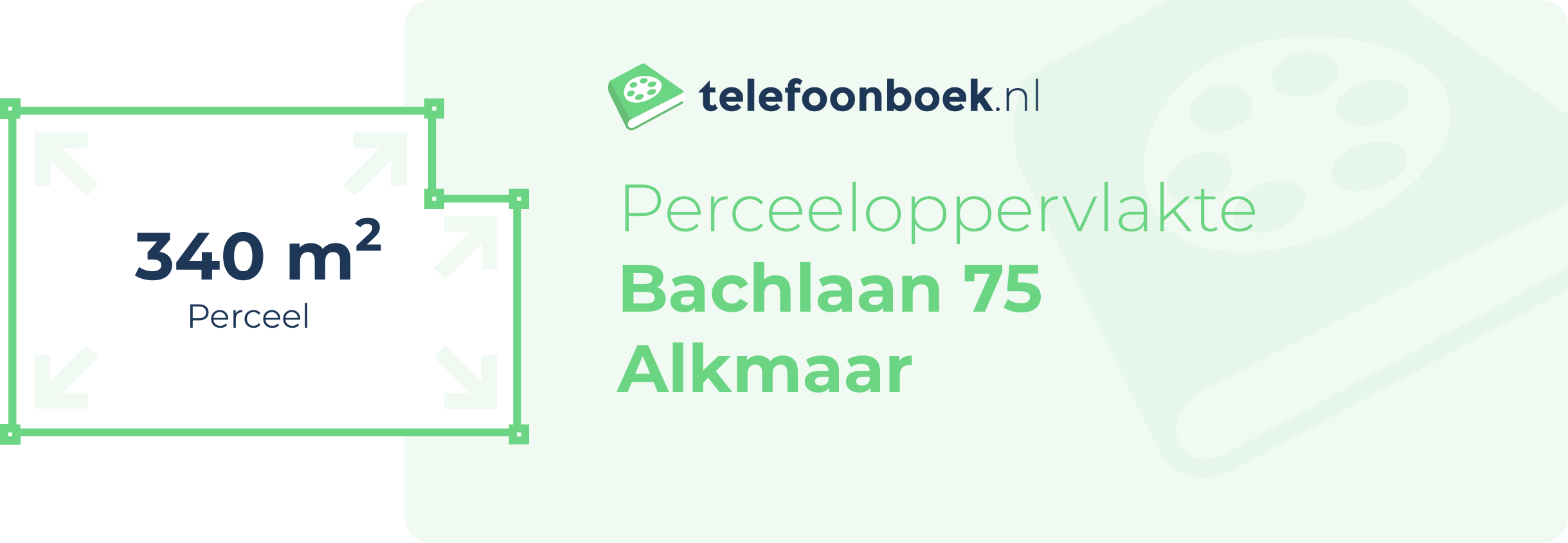 Perceeloppervlakte Bachlaan 75 Alkmaar