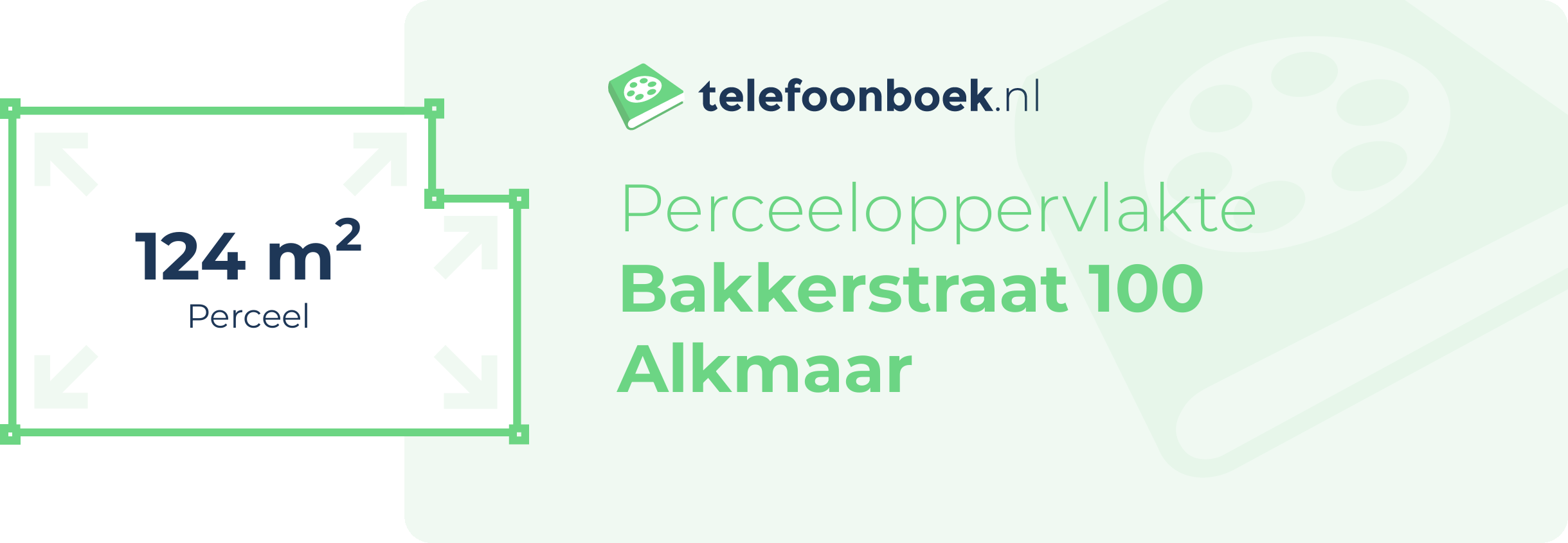 Perceeloppervlakte Bakkerstraat 100 Alkmaar