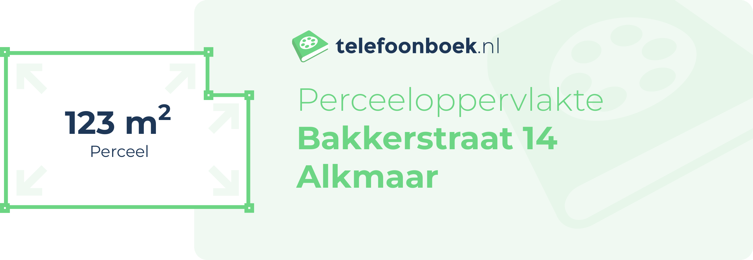 Perceeloppervlakte Bakkerstraat 14 Alkmaar